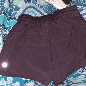 Purple lululemon shorts